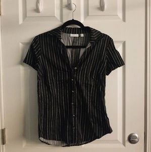 New York & Company Short Sleeve Button Up NWT